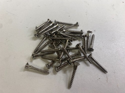 Chrome raised wood screws - wood, 10