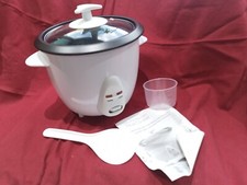 New Elpine 0.8L Non Stick Electric Rice Cooker Warmer Glass Lid, Spatula, Cup UK