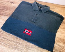 Napapijri Vintage Polo T Shirt Size Large Mens Blue