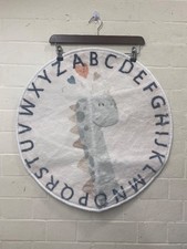 White Toddler Circle Rug with