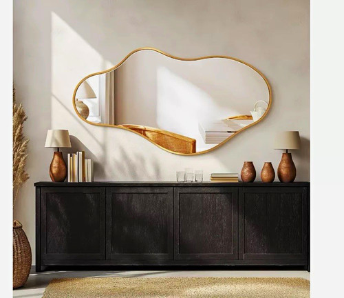 Irregular wavy wall mirror - wavy,
