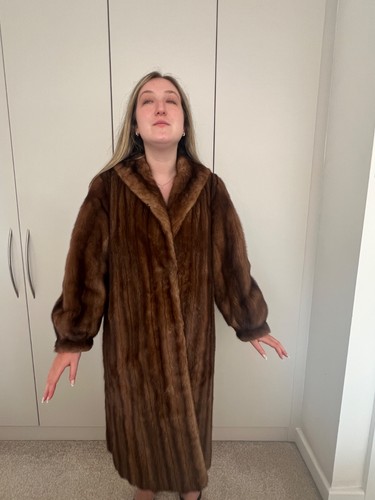 Vintage long brown stranded - brown,