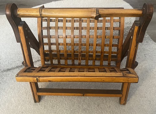 Vintage folding rattan bamboo - vintage,