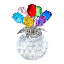 Crystal colorful rose - rose, flower