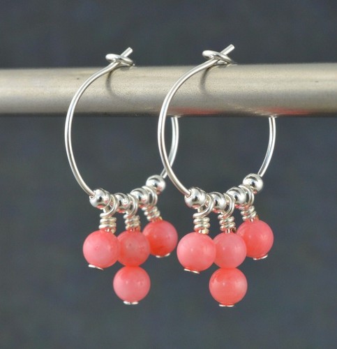 Pink coral gemstone 15mm - &,