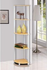 5 Tier Corner Shelf Ladder Shelving Unit Display Bookshelf Storage Shelves Rack