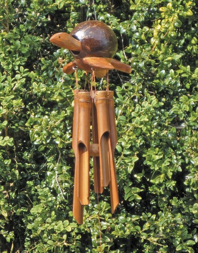 Turtle bamboo wind chime - turtle,