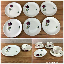 Bundle 15 Pieces Alfred Meakin Realm Rose Plates Cups Saucers Sugar Bowl 