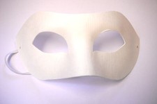 FACE MASKS WHITE Halloween MASK PLAIN FANCY DRESS MASQUERADE PARTY  job lot