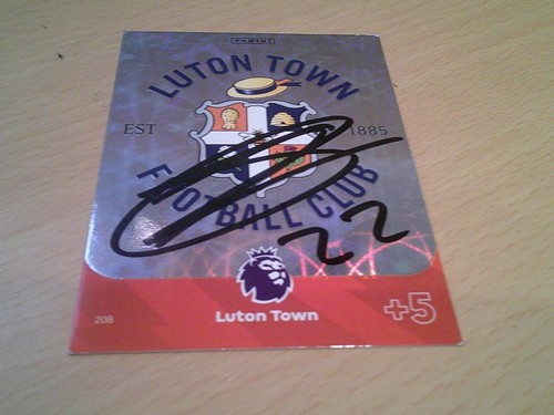 Signed luton town badge - town,
