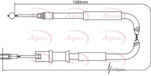 Apec rear left brake cable - apec,