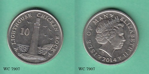 Isle man 10p ten - of,
