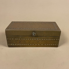Antique Gold Brass Metal Box