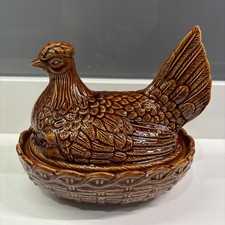 PORTMEIRION  BROWN CHICKEN EGG HOLDER SIZE 2 See description pls BARGIN price..