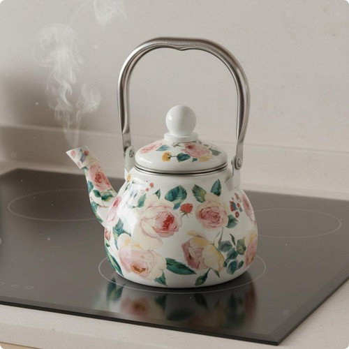 Compact enamel kettle small - compact,