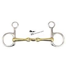Baucher Bit Hanging Cheek Snaffle Lozenge German Silver Mouthpiece Horse Bits