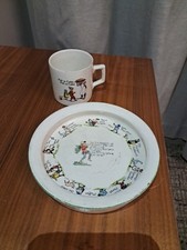 VINTAGE MORLEY WARE NURSERY RHYME CHINA BOWL AND A CUP NOT SURE ON BRAND