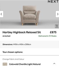 NEXT Hartley Highback Relaxed