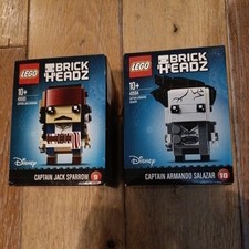 Lego Brick Headz Captain Jack Sparrow 41593 And Captain Armando Salazar 41594