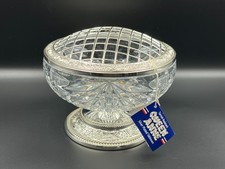 Beauitiful Queen Anne Silver plate & glass Posy Holder, 11 cm tall & 15 cm wide.