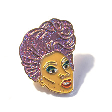 RUPAUL enamel pin badge pink glitter Drag Race RPDR LGBT queer drag queen fun