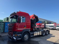 scania v8 tractor unit Fassi crane truck