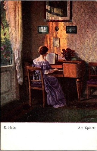Vintage postcard woman - woman, a