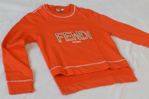 Fendi roma orange long sleeve - orange,