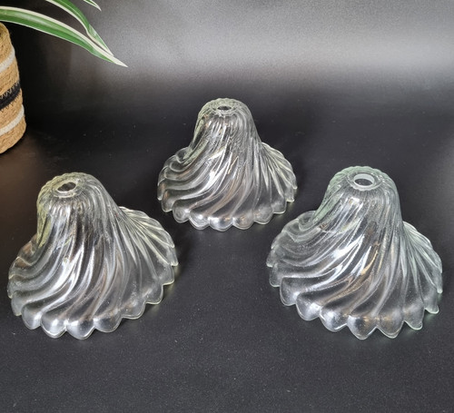 Antique glass lamp shades - glass,
