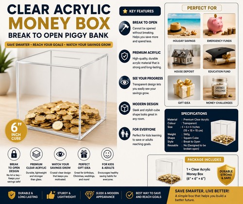 6 clear acrylic - clear,