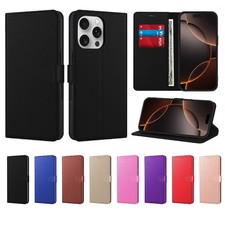 Case For iPhone 17 16 Pro Max Plus 15 14 13 12 11 XR 8 Leather Flip Wallet Cover