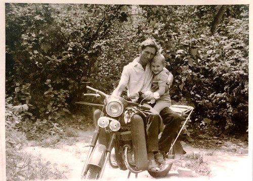 1960s motorcycle man - motorcycle,