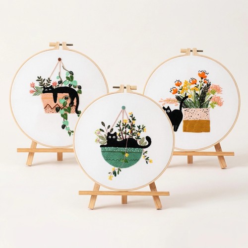 Set cats embroidery kit - set,
