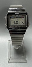 Casio model A700WE  digital watch module 3472 stainless steel band -FULLY TESTED