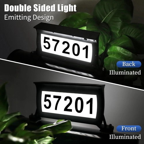 Solar address sign - address,