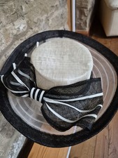 Cream and Black Wedding Hat by