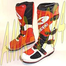 Axo "MX2" Cross-Enduro Bicolor White-Red Boots MX2R0002