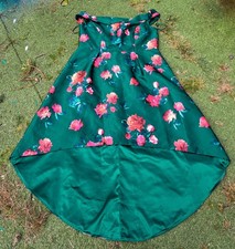 Chi Chi London Curve Emerald Dip Hem Evening Prom Dress size 22