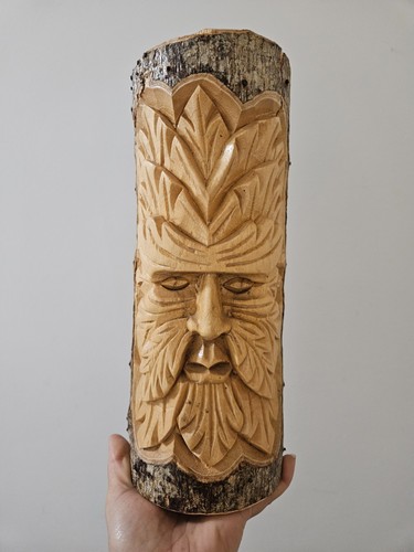 Green man carving - man, ornament