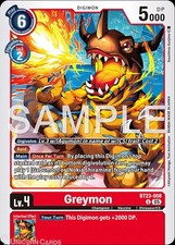 BT23-008 Greymon : Uncommon Digimon Card : BT23: Hackers’ Slumber