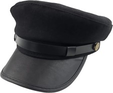 Black Chauffeur Hat Driver Hat