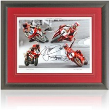 Carl Fogarty and Jamie Whitham Superbike Legends Hand Signed 16x12'' Montage COA