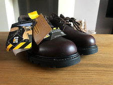 CATERPILLAR CAT WALKING MACHINES STEEL TOE BROWN LEATHER SAFETY SHOES UK 7 NEW