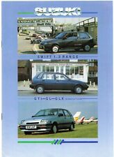 Suzuki Swift 1988 UK Market Sales Brochure 1.3 GL, GLX Executive & GTi