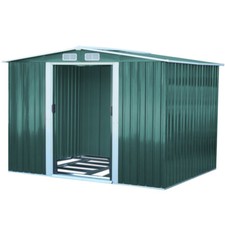 Garden Shed Storage Large Yard Store Door Metal Roof Building Tool Box Container