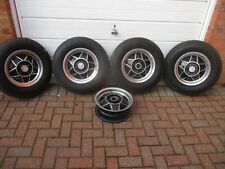 Set of 5 Triumph Stag 14" Alloy Wheels - 4 with 185 x 14 Tyres