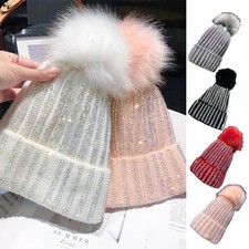 Lady Knit Bobble Hat