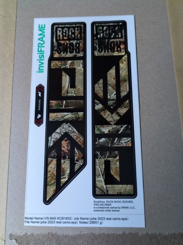 Invisframe decals for rockshox - decals,