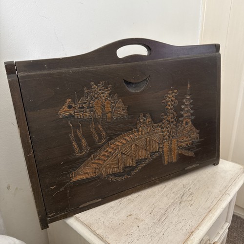 Vintage oriental wooden - vintage,