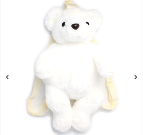 White teddy bear bag - teddy,